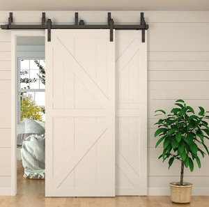 <span class=keywords><strong>Porte</strong></span> coulissante en bois <span class=keywords><strong>de</strong></span> style français avec insert en verre dépoli pratique pour l'intérieur - Product Image 4