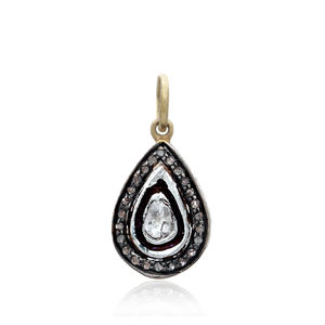 Pendentif en argent 925, ensemble de pierres précieuses, bronzite naturelles, bijouterie en diamant, Baguette, vente en gros - Product Image 1