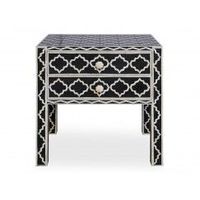 Décoration de maison de luxe meubles miniatures, elle doit incruster commode et Table latérale meubles de salon indiens Antique moderne