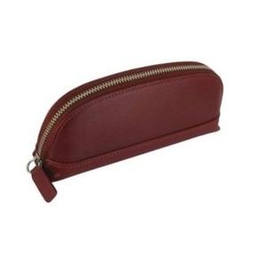 Étui à lunettes en cuir véritable avec Logo personnalisé, compartiment à fermeture éclair, étui brun, meilleure qualité, - Product Image 1