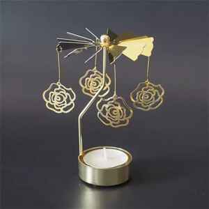 CUSTOM GOLD BUTTERFLY ROTARY SPINNING TEA LIGHT CANDLE HOLDER - Product Image 4