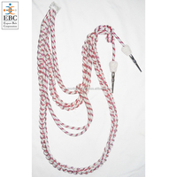 Aiguillette de cérémonie écologique en fil métallique, or et bleu ciel à paillettes, personnalisable, pour uniforme de cadet, cordon d'épaule, cordon d'honneur
