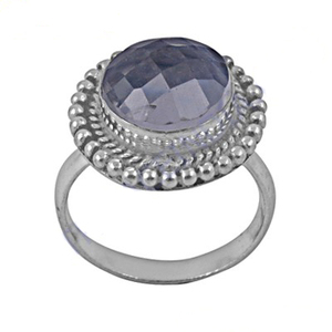 Antique Designer <b>Crystal</b> Gemstone German Silver <b>Ring</b> - Product Image 1