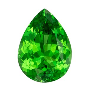 Vente en gros 4X5mm Poire Coupe Naturel Chrome Diopside Gemme Fine Qualité Facettes Lâche Saphir IGI Argent Russe Chrome Diopside - Product Image 1
