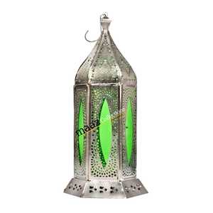 Exquisite Moroccan-Inspired Tealight <b>Lantern</b> Small Golden Metal Design Vibrant Glass Accents for Home Decor Christmas Candle - Product Image 6