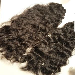 Extensiones de cabello humano indio virgen, ondulado Natural, sin procesar, mechones brasileños de ondas profundas - Product Image 1