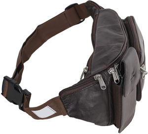 Bolso de hombro y pecho de viaje para hombre, riñonera deportiva de cuero genuino de lujo, venta al por mayor - Product Image 5