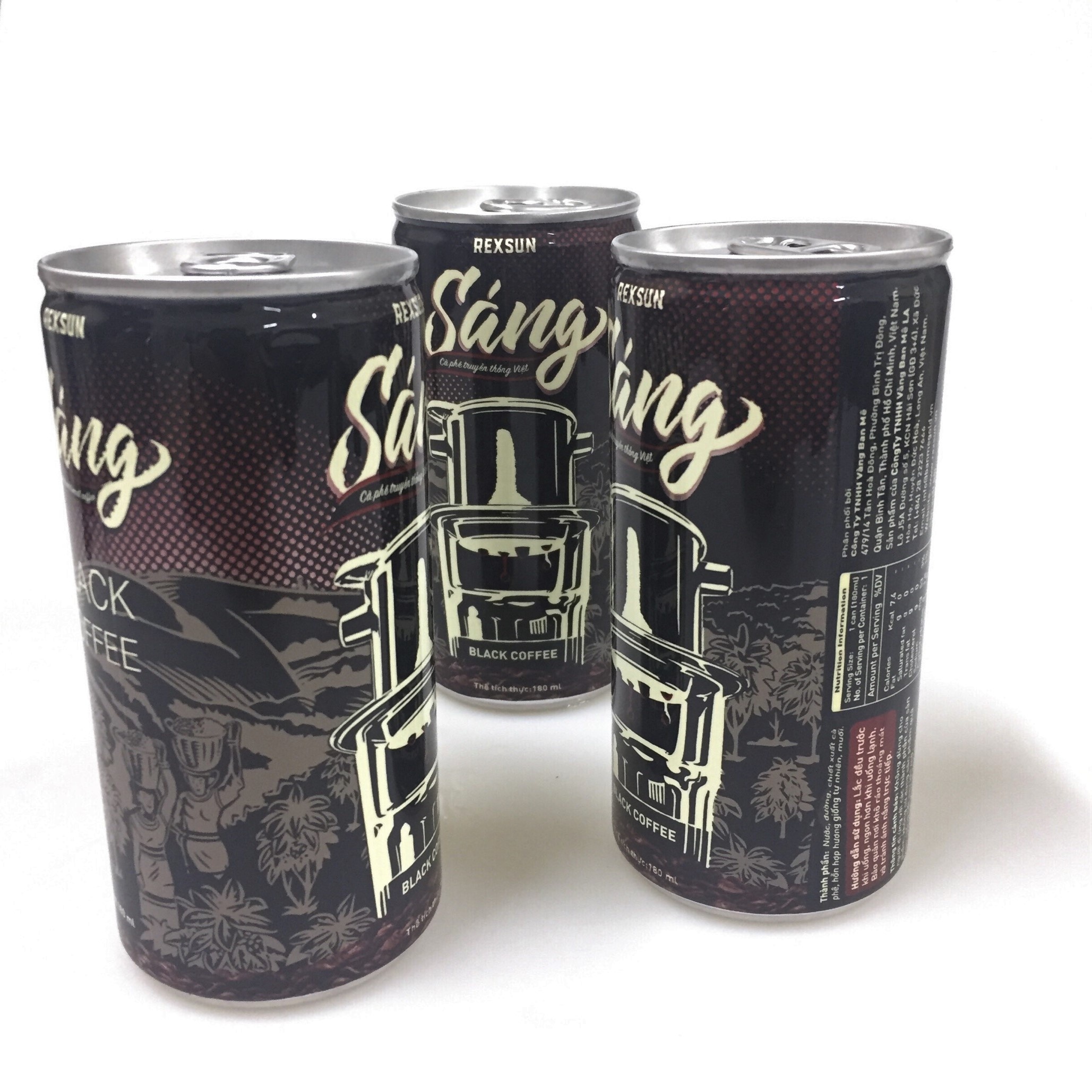 Вьетнамский кофе в традиционном стиле готов к питанию-консервированный черный кофе с небольшой сладостью из листьев стевии