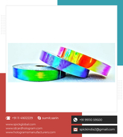 Autocollants adhésifs PET holographiques 3D personnalisés, colorés, fluorescents, blancs, ruban morph, étiquettes d'emballage cadeau et artisanat, découpés à la forme, anti-
