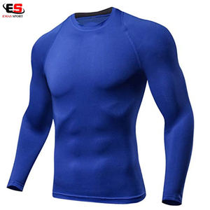 OEM personalizado de los hombres de manga larga Rash Guard cuello redondo UV Protección deportiva camisa de seguridad Activewear - Product Image 3