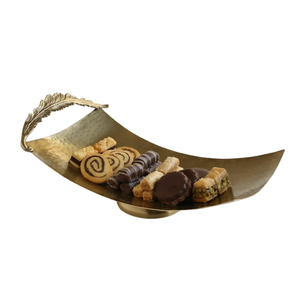 ถาดเสิร์ฟอาหารทำจากไม้และสลัดผลไม้ถาดเสิร์ฟอาหารบนโต๊ะถาดเสิร์ฟอาหารชุบทอง - Product Image 1