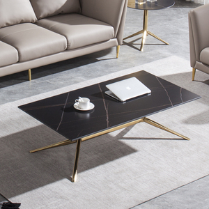 Modern Luxury Living Room <b>Stainless</b> <b>Steel</b> Marble Coffee <b>Table</b> 103-C9502 Living Room Sofa <b>Tables</b> - Product Image 3
