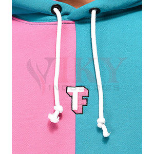 Color Block pullover Hoodie Hombres de moda Hecho a medida en venta al por mayor y calidad superior para hombres Ropa 100% Sudadera con capucha de algodón - Product Image 3