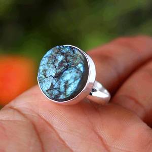 Pendentif en argent de forme géométrique pour homme, collier irrégulier, pierre druse, double aaa, mur, pierres précieuses, lune d'agates - Product Image 4