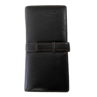 Funda de Cuero Negra para Chequera, Funda Personalizada para Tarjetas de Viaje con Bloqueo RFID, Funda para Pasaporte, Regalos Hechos a Mano de Alta Calidad