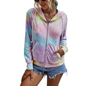 Sudadera con Capucha Tie-Dye 2026, Ligera, Delgada, Deportiva, con Cierre - Product Image 3