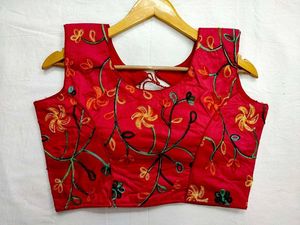 Sari prêt-à-porter grande taille avec travail de miroir Aari, haut de sari pour femme prêt à porter, taille 40 - Product Image 4