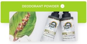 CRYSTAL FRESH Poudre déodorante pour les pieds et le corps unisexe 110 G FPL-110 Citronnelle Certifiée ISO9001 - Product Image 2