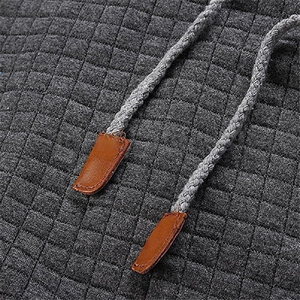 Nouvelle mode de pulls à capuche blancs pour hommes, chemisier décontracté à manches longues et coupe ample pour l'automne et l'hiver, hauts en polaire de couleur unie, techniques lavées - Product Image 6