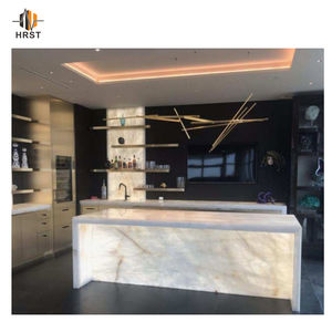 Lastra di marmo di grandi dimensioni in quarzo naturale di Cristallo puro marmo pietra retroilluminata per piano bagno personalizzato - Product Image 3