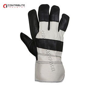 Guantes DE SEGURIDAD DE CUERO dividido de vaca canadiense para trabajos de jardinería y construcción de almacenes - Product Image 3