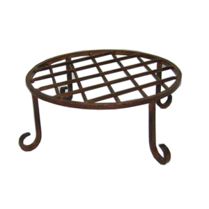 Soporte de maceta de hierro de Metal rústico de alta calidad para interior/exterior, macetas decorativas para el suelo, macetas recubiertas de polvo, coloridas para exteriores - Product Image 1