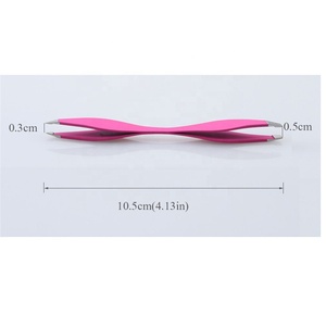 Pince à épiler professionnelle en acier inoxydable à pointe inclinée pour les sourcils, marque OBEXA avec emballage personnalisé - Product Image 3