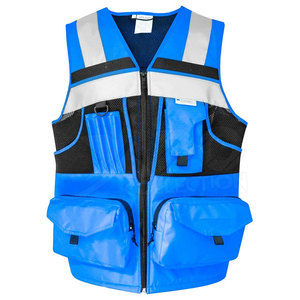High Visibility Custom Logo Reflective Safety Vest Custom <b>Color</b> Safety Workwear Vest 100% Polyester Mesh Fluorescent Vest - Product Image 1