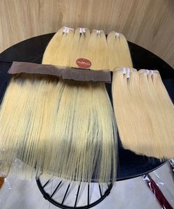 Diadema de pelo liso de hueso Rubio, calidad superior, el mejor precio al por mayor, sin enredos, sin caída, pelo virgen vietnamita - Product Image 2