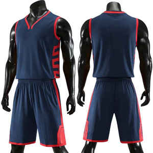 Maillot de basket-ball universitaire personnalisé unisexe, cousu, 100% polyester, antibactérien, col en V, maillot de basket-ball personnalisé - Product Image 3