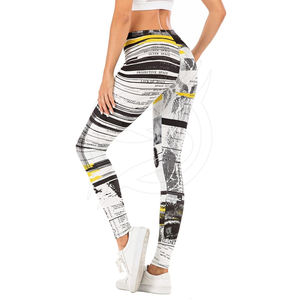 Leggings de sport pour femmes, pantalon de Yoga, extensibles, taille haute, couleur unie, - Product Image 5