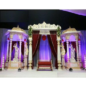 Radha Krishna Mariage Thème L'étape Reine Château Thème Hindou Décor De Scène De Mariage Incroyable Mariage Indien Radha Krishna Scène - Product Image 1