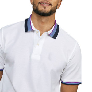 Polo de piqué de algodón de manga corta para hombre en uniformes de ajuste clásico Polo de manga corta de ajuste moderno para hombre - Product Image 3