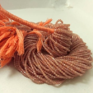 สายลูกปัดพลอยมูนสโตนธรรมชาติขนาด2มม. 3มม. สำหรับเครื่องประดับ - Product Image 1