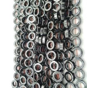 Perles grises naturelles en forme de pièce de monnaie d'hématite pour la fabrication de bijoux - Product Image 2