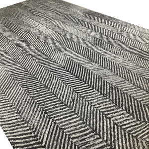 Tapis touffu à main Design coloré blanc et noir, décoration parfaite pour le salon et la maison - Product Image 3