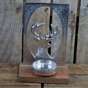 Portavelas navideño de ciervo de aluminio, decoración para el hogar y la Navidad, nuevo diseño - Product Image 1