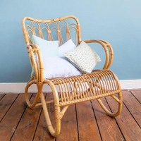 Fauteuil de loisirs confortable, pivotant, capitonné, pliable, en bois, avec design de panneaux modernes, pour appartement, chambre, extérieur, Vietnam