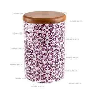 Nouvelle conception boîte de rangement de forme ronde avec couvercle en bois boîte de pot de stockage de cuisine de qualité supérieure par les arts à la maison - Product Image 2