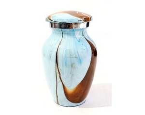 Perle Blanc Avec Or Gravé Petit souvenir Crémation Urne Fournitures Funéraires - Product Image 6