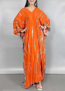 Robe Maxi noire à teinture pour femmes, kaftan, de style Boho, fait à la main, Cover-Up pour la plage, nouvelle collection, - Product Image 4