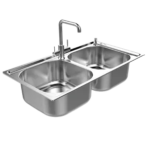 Pressed Stainless Steel Kitchen Sink Factory Price Double Bowl Undermount Kitchen Sinks With Accessories