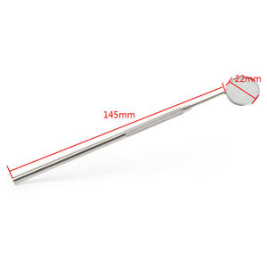 Espejo Bucal Dental Manual de Acero Inoxidable, Mango Sólido, Reflector, Acabado Pulido Mate, Instrumentos de Higiene, CE ISO Ruya RS-108 - Product Image 3