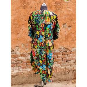 เสื้อคลุมผ้าคอตตอนพิมพ์ลายแบบหลวมๆ,ชุดคาฟตานสไตล์อินเดียนุ่มสบายชุดเดรสชายหาดขายส่ง - Product Image 4