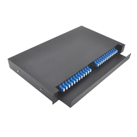 Terminal de Fiber optique à roulement à froid, boîte de raccordement 1U 12/24/48 ports, SC/LC/ST/FC, support, feuille d'acier laminée à froid, 4kg/pièce