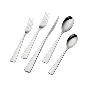 Ensemble de couverts royaux en acier inoxydable plaqué argent ensemble de couverts en aluminium poli miroir à poignée plate - Product Image 1