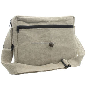 Bolso cruzado de algodón de cáñamo 100% Unisex, correa ajustable Bohemia Vintage, cadenas de botones, letras ecológicas para la escuela de otoño e invierno - Product Image 3