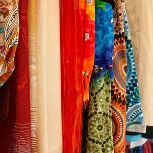 Bán lẻ hiện đại cho Chrome sắt Countertop Kim Loại Lụa quan hệ hijab khăn hiển thị đứng cho khuyến mãi - Product Image 5