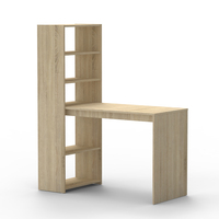 Bureau d'étude Furnizone avec étagère, design moderne pour étudiants, en aggloméré/panneaux de particules, L1200 x P550 x H1440MM, FABRIQUÉ EN MALAISIE