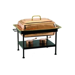 Antique Polished Hammered Metal Chafing Dish Elegant Warming & Holding Equipment - Product Image 6